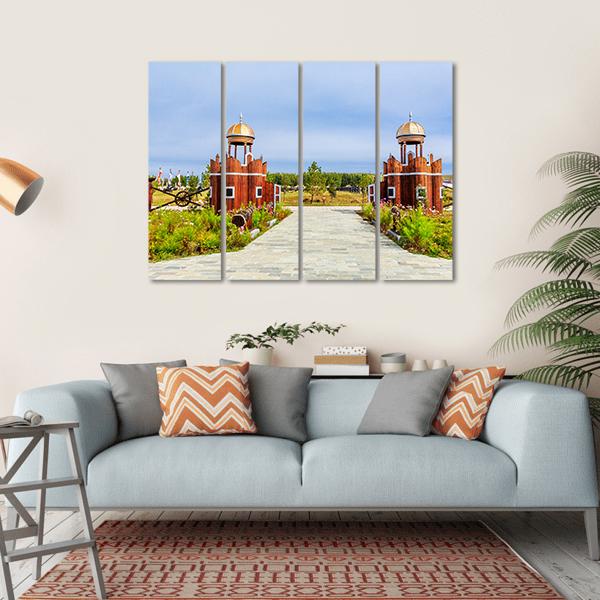 Jingbei Grassland Khan Palace Canvas Wall Art-4 Horizontal-Gallery Wrap-34" x 24"-Tiaracle