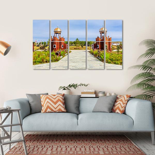 Jingbei Grassland Khan Palace Canvas Wall Art-5 Horizontal-Gallery Wrap-22" x 12"-Tiaracle