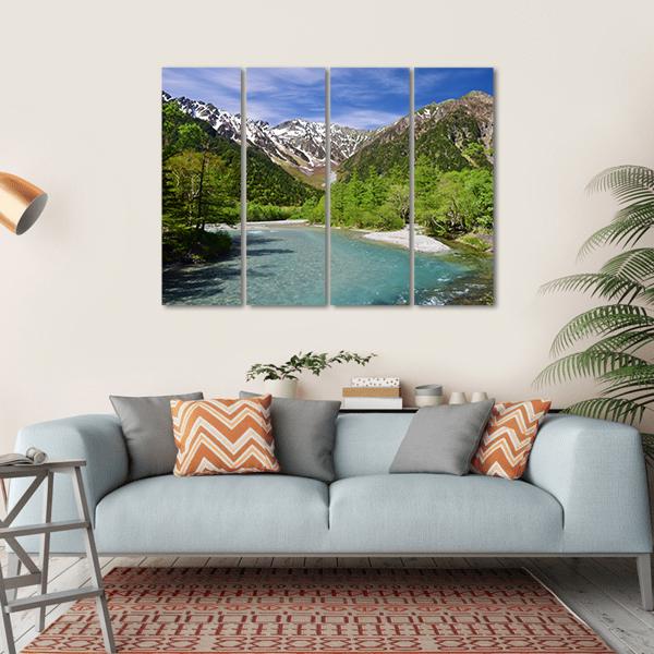 Kamikochi Highland Japan Canvas Wall Art-4 Horizontal-Gallery Wrap-34" x 24"-Tiaracle