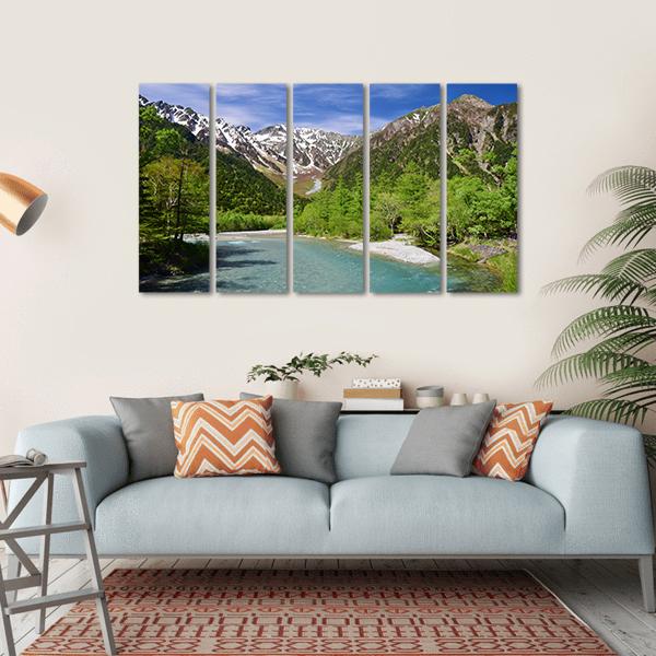 Kamikochi Highland Japan Canvas Wall Art-5 Horizontal-Gallery Wrap-22" x 12"-Tiaracle
