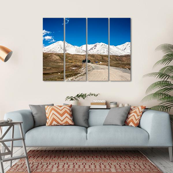 Karakoram Mountain Range Canvas Wall Art-4 Horizontal-Gallery Wrap-34" x 24"-Tiaracle