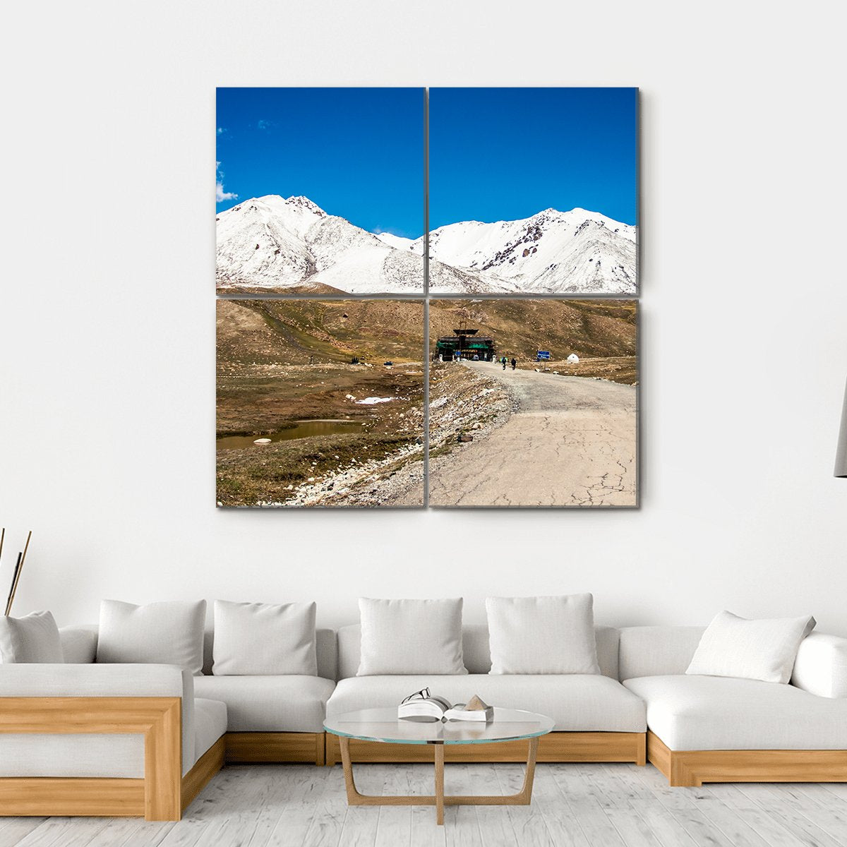 Karakoram Mountain Range Canvas Wall Art-4 Square-Gallery Wrap-17" x 17"-Tiaracle