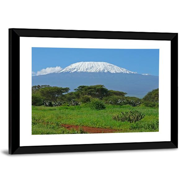 Kilimanjaro In Kenya Canvas Wall Art-1 Piece-Framed Print-20" x 16"-Tiaracle