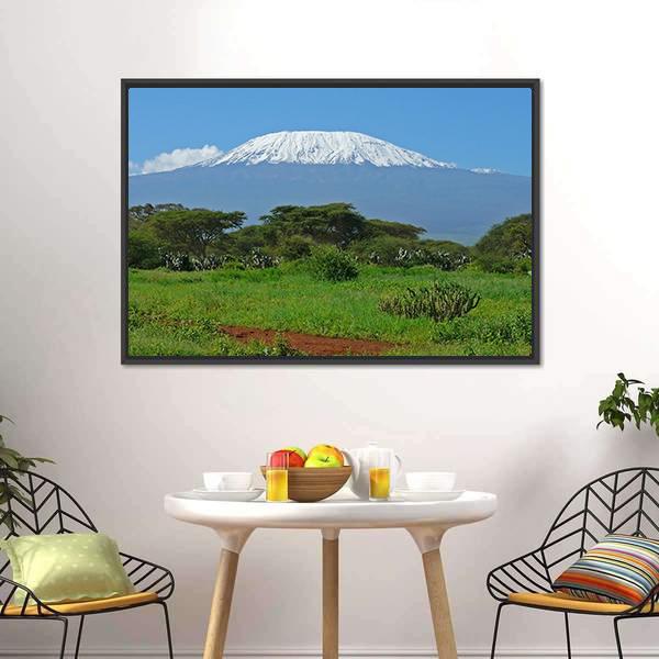 Kilimanjaro In Kenya Canvas Wall Art-3 Horizontal-Gallery Wrap-25" x 16"-Tiaracle