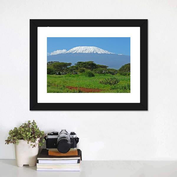 Kilimanjaro In Kenya Canvas Wall Art-3 Horizontal-Gallery Wrap-25" x 16"-Tiaracle