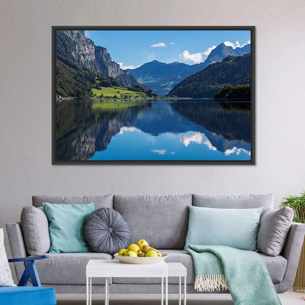 Klontalersee Lake Canvas Wall Art-3 Horizontal-Gallery Wrap-25" x 16"-Tiaracle