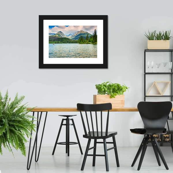 Lake In High Tatras Canvas Wall Art-3 Horizontal-Gallery Wrap-25" x 16"-Tiaracle
