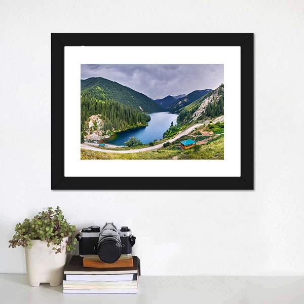 Lake Kolsai Kazakhstan Canvas Wall Art-3 Horizontal-Gallery Wrap-25" x 16"-Tiaracle