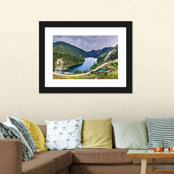 Lake Kolsai Kazakhstan Canvas Wall Art-3 Horizontal-Gallery Wrap-25" x 16"-Tiaracle