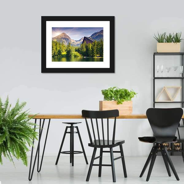 Lake Near Tatra Mountains Canvas Wall Art-3 Horizontal-Gallery Wrap-25" x 16"-Tiaracle