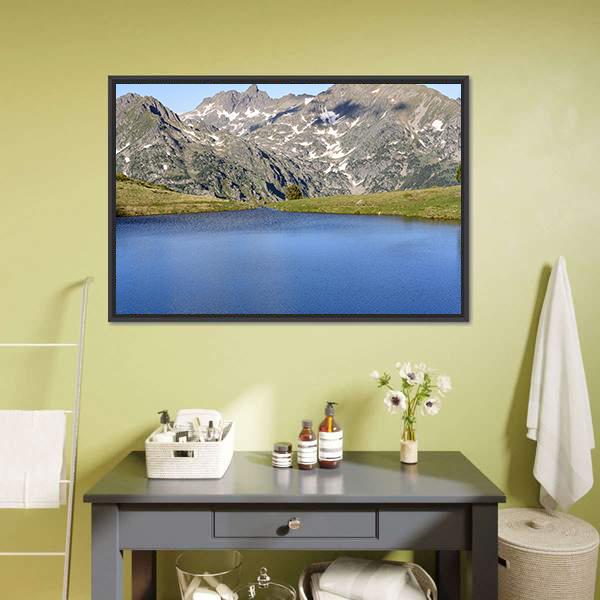 Lake Of Querol Canvas Wall Art-3 Horizontal-Gallery Wrap-25" x 16"-Tiaracle