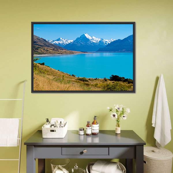 Lake Pukaki New Zealand Canvas Wall Art-3 Horizontal-Gallery Wrap-25" x 16"-Tiaracle