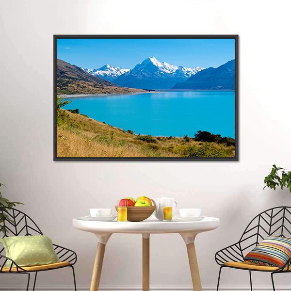 Lake Pukaki New Zealand Canvas Wall Art-3 Horizontal-Gallery Wrap-25" x 16"-Tiaracle