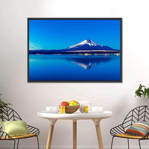 Lake Yamanaka Japan Canvas Wall Art-3 Horizontal-Gallery Wrap-25" x 16"-Tiaracle