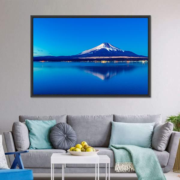 Lake Yamanaka Japan Canvas Wall Art-3 Horizontal-Gallery Wrap-25" x 16"-Tiaracle