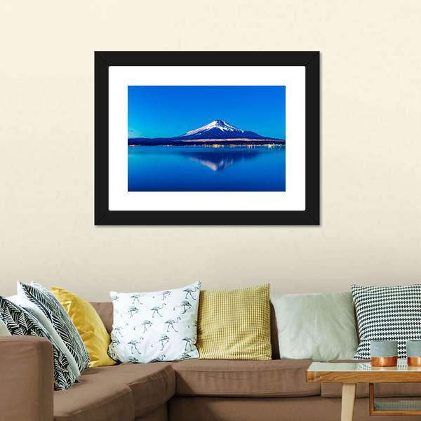 Lake Yamanaka Japan Canvas Wall Art-3 Horizontal-Gallery Wrap-25" x 16"-Tiaracle