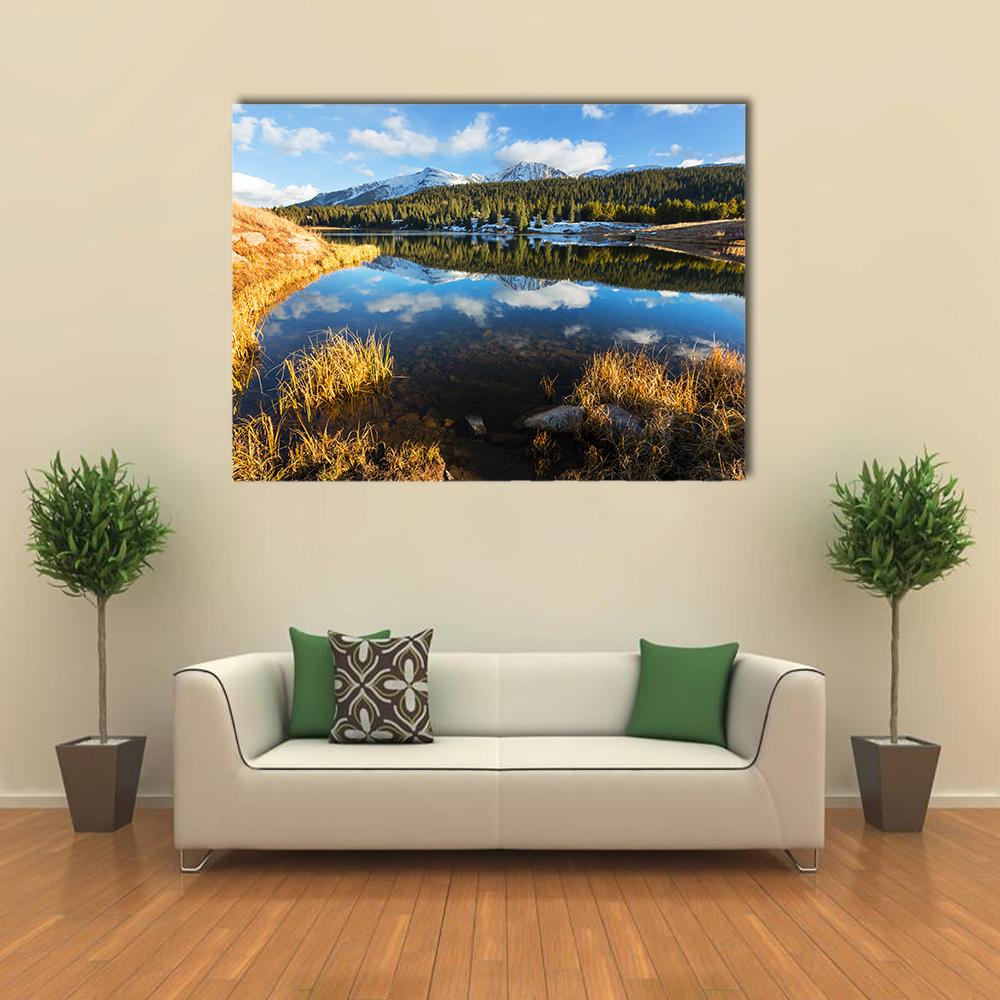 Landscape In Colorado Rocky Mountains Canvas Wall Art-1 Piece-Gallery Wrap-36" x 24"-Tiaracle