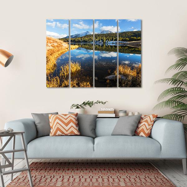 Landscape In Colorado Rocky Mountains Canvas Wall Art-4 Horizontal-Gallery Wrap-34" x 24"-Tiaracle