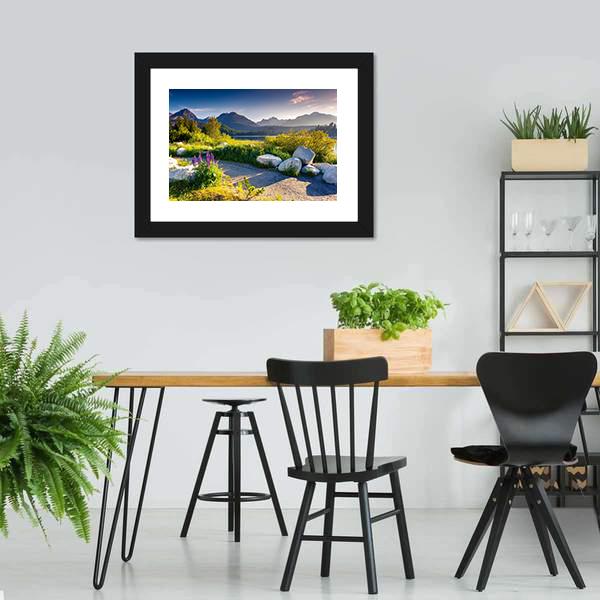 Landscape Near Lake Canvas Wall Art-3 Horizontal-Gallery Wrap-25" x 16"-Tiaracle
