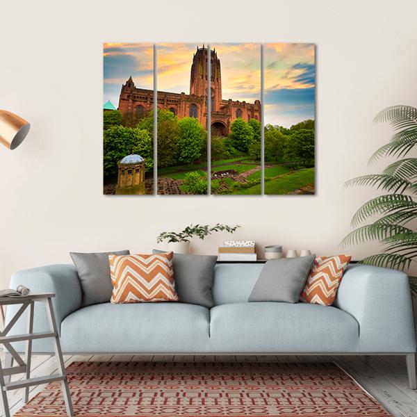 Liverpool Cathedral Of The Risen Christ Canvas Wall Art-4 Horizontal-Gallery Wrap-34" x 24"-Tiaracle