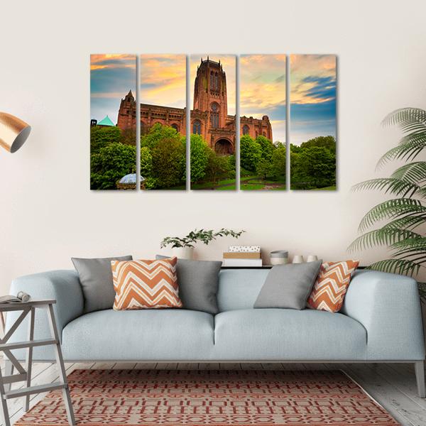Liverpool Cathedral Of The Risen Christ Canvas Wall Art-5 Horizontal-Gallery Wrap-22" x 12"-Tiaracle