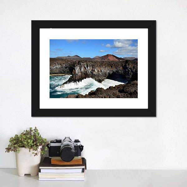 Los Hervideros Spain Canvas Wall Art-3 Horizontal-Gallery Wrap-25" x 16"-Tiaracle