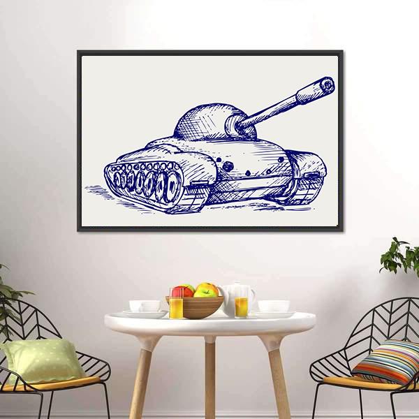 Main Battle Tank Canvas Wall Art-5 Horizontal-Gallery Wrap-22" x 12"-Tiaracle
