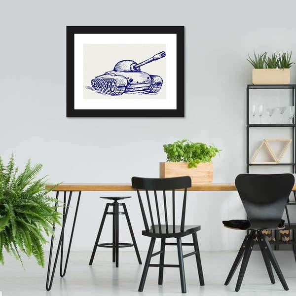 Main Battle Tank Canvas Wall Art-5 Horizontal-Gallery Wrap-22" x 12"-Tiaracle