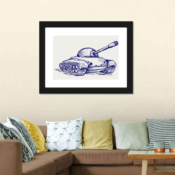 Main Battle Tank Canvas Wall Art-5 Horizontal-Gallery Wrap-22" x 12"-Tiaracle