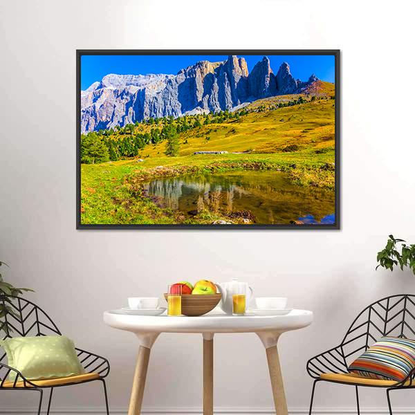 Majestic Rocks In Italy Canvas Wall Art-5 Horizontal-Gallery Wrap-22" x 12"-Tiaracle