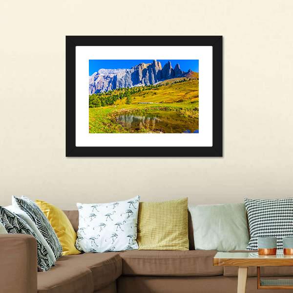 Majestic Rocks In Italy Canvas Wall Art-5 Horizontal-Gallery Wrap-22" x 12"-Tiaracle