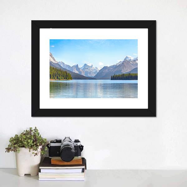 Maligne Lake Canada Canvas Wall Art-5 Horizontal-Gallery Wrap-22" x 12"-Tiaracle