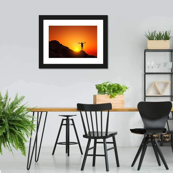 Man Celebrating Success Canvas Wall Art-3 Horizontal-Gallery Wrap-25" x 16"-Tiaracle