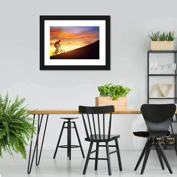 Man Riding Bmx Bike Canvas Wall Art-5 Horizontal-Gallery Wrap-22" x 12"-Tiaracle