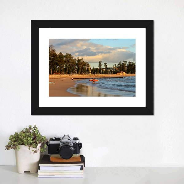 Manly Beach Sydney Canvas Wall Art-3 Horizontal-Gallery Wrap-25" x 16"-Tiaracle