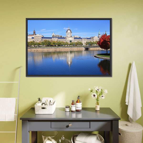 Marche Bonsecours Montreal Canvas Wall Art-3 Horizontal-Gallery Wrap-25" x 16"-Tiaracle