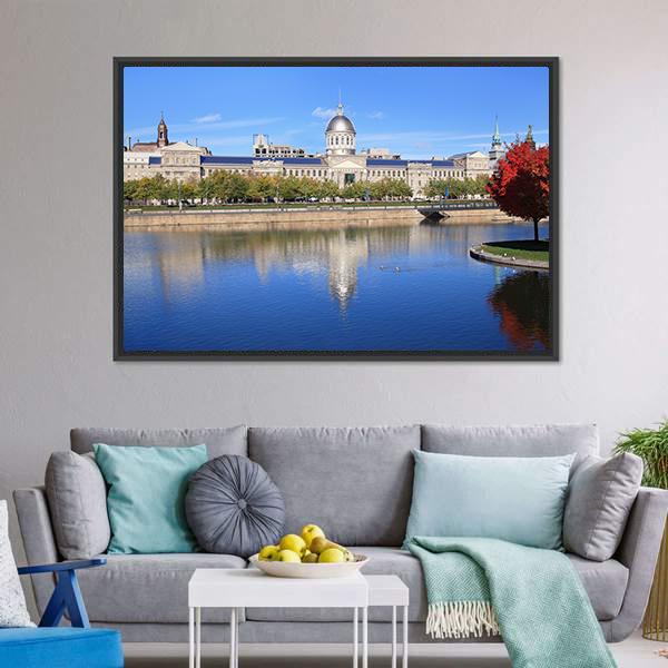 Marche Bonsecours Montreal Canvas Wall Art-3 Horizontal-Gallery Wrap-25" x 16"-Tiaracle