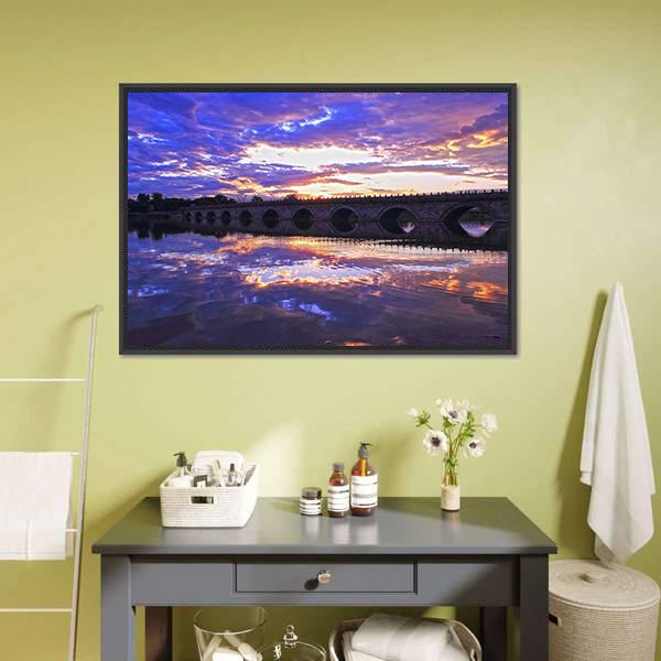 Marco Polo Bridge Beijing Canvas Wall Art-3 Horizontal-Gallery Wrap-25" x 16"-Tiaracle