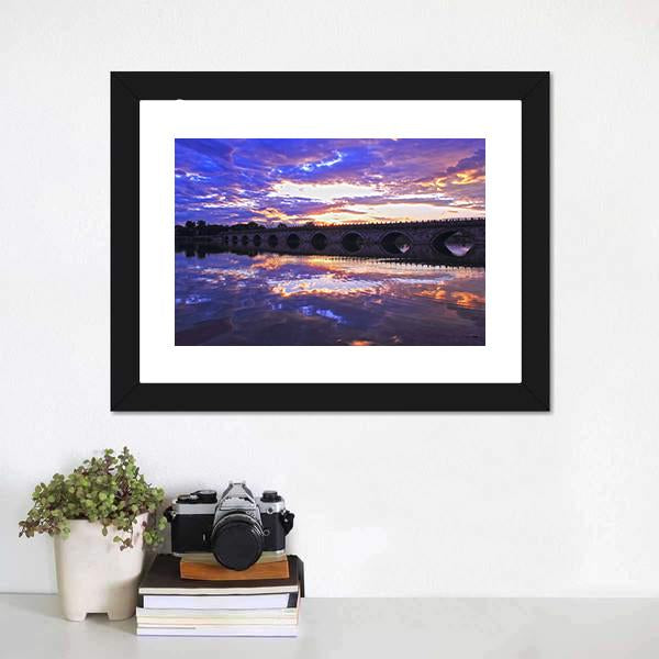 Marco Polo Bridge Beijing Canvas Wall Art-3 Horizontal-Gallery Wrap-25" x 16"-Tiaracle
