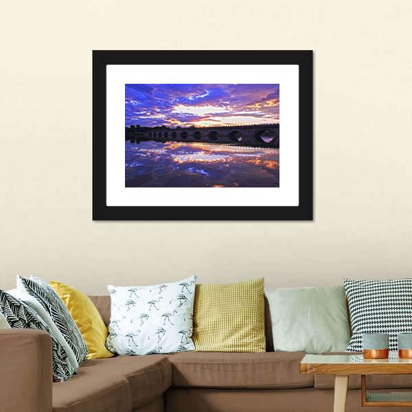 Marco Polo Bridge Beijing Canvas Wall Art-3 Horizontal-Gallery Wrap-25" x 16"-Tiaracle