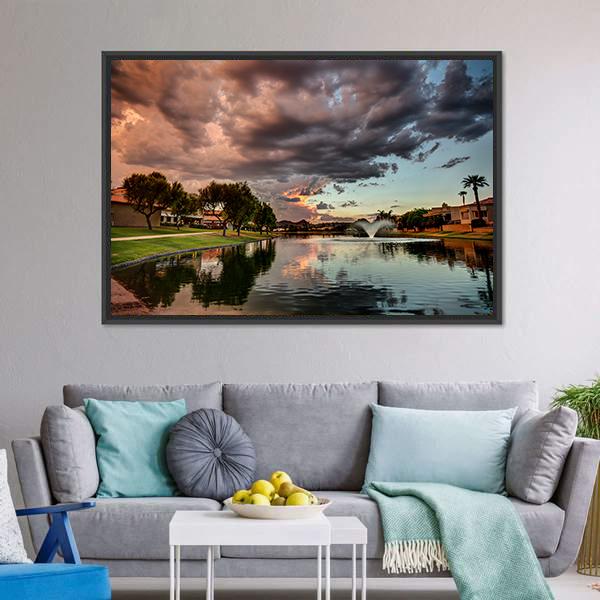 Marguerite Lake Canvas Wall Art-3 Horizontal-Gallery Wrap-25" x 16"-Tiaracle