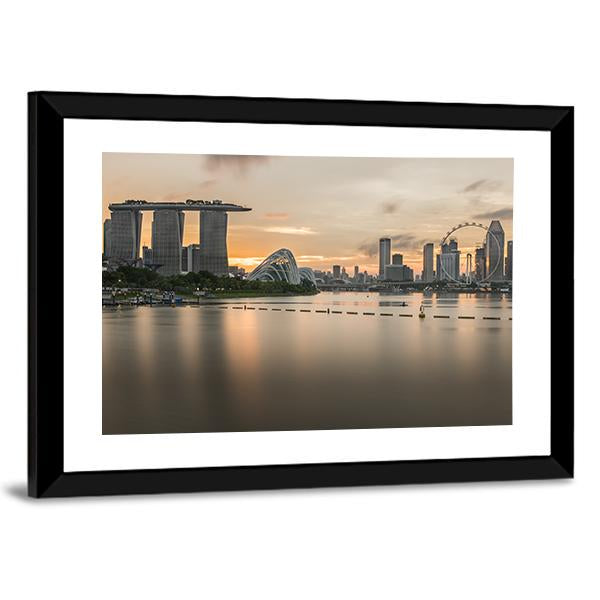 Marina Bay Sands And Singapore Flyer View Canvas Wall Art-3 Horizontal-Gallery Wrap-25" x 16"-Tiaracle