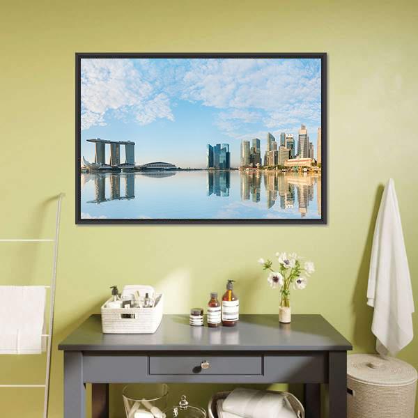 Marina Bay Sands Canvas Wall Art-3 Horizontal-Gallery Wrap-25" x 16"-Tiaracle