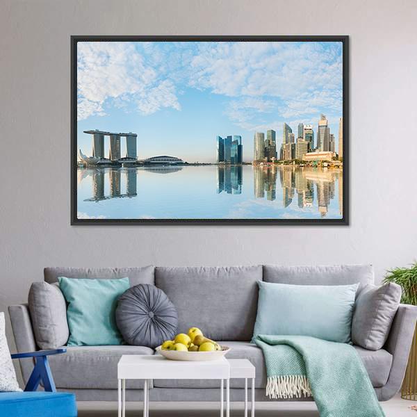 Marina Bay Sands Canvas Wall Art-3 Horizontal-Gallery Wrap-25" x 16"-Tiaracle