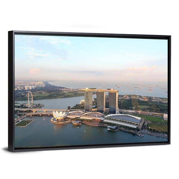 Marina Bay Sands Hotel Canvas Wall Art-3 Horizontal-Gallery Wrap-25" x 16"-Tiaracle