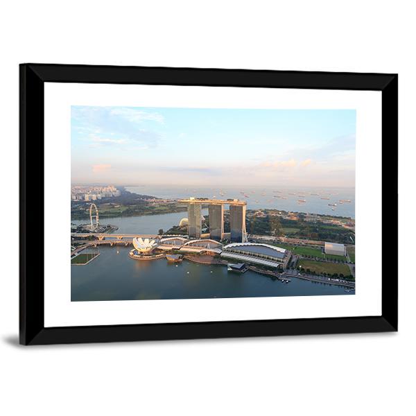 Marina Bay Sands Hotel Canvas Wall Art-3 Horizontal-Gallery Wrap-25" x 16"-Tiaracle