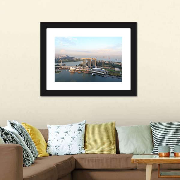 Marina Bay Sands Hotel Canvas Wall Art-3 Horizontal-Gallery Wrap-25" x 16"-Tiaracle