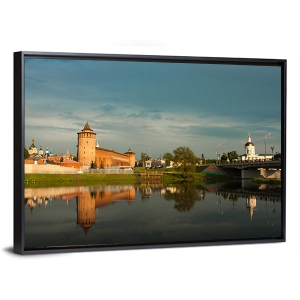 Marinkin Tower With Church Canvas Wall Art-3 Horizontal-Gallery Wrap-25" x 16"-Tiaracle