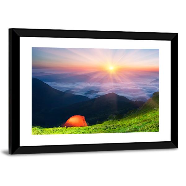 Marmarosh Mountain Ukraine Canvas Wall Art-1 Piece-Framed Print-20" x 16"-Tiaracle