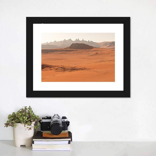 Mars Landscape Canvas Wall Art-1 Piece-Framed Print-20" x 16"-Tiaracle
